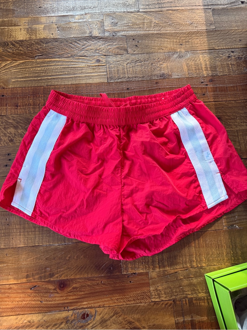 JoyLab Red Athletic Shorts with White Side Panels